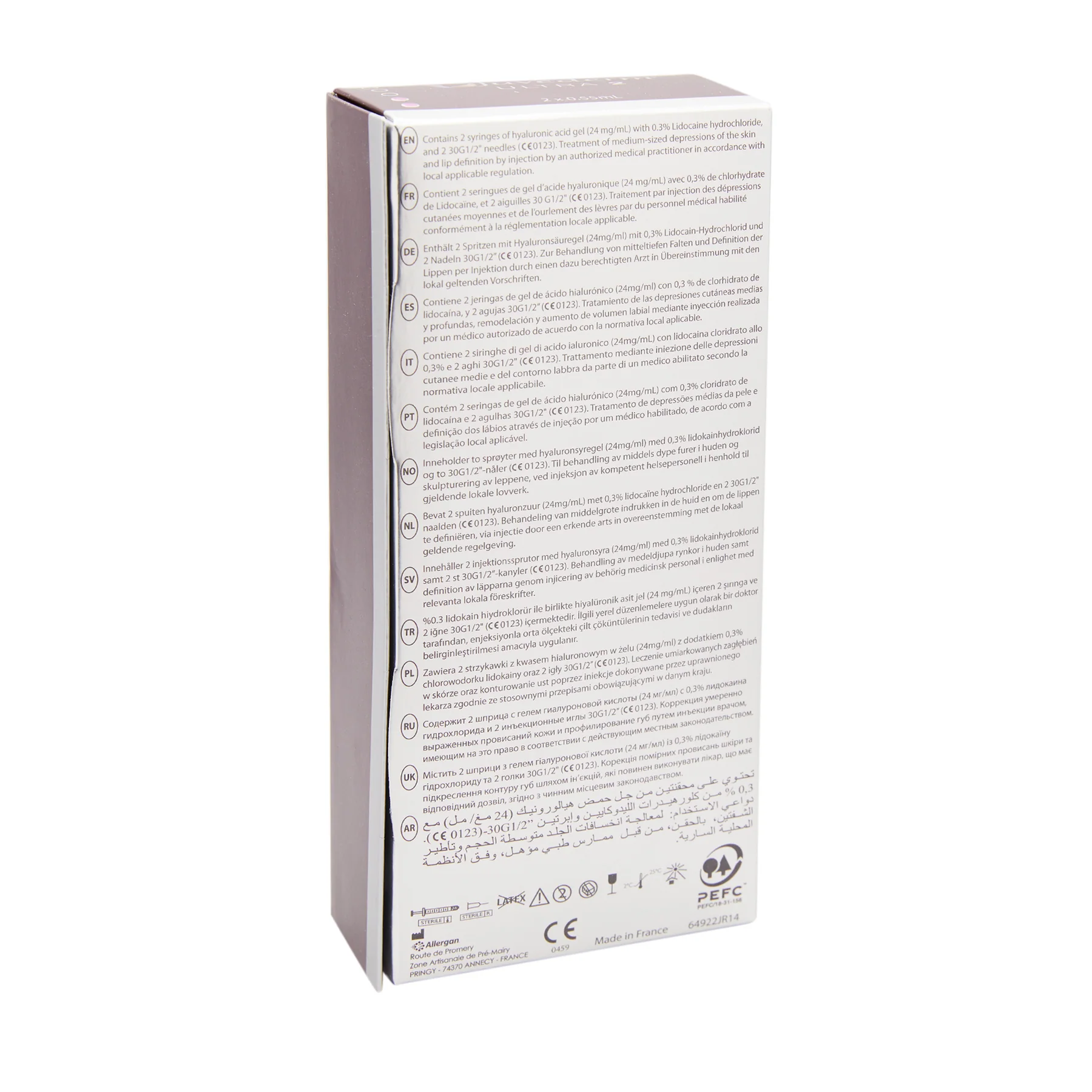 Juvederm Ultra 2 Lidocaine (2 X 0.55ml) - Image 3